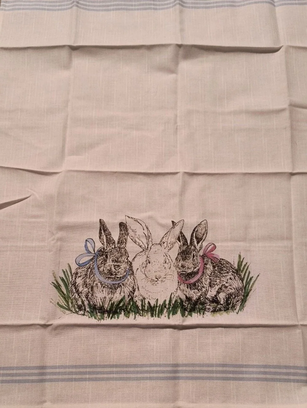 Williams Sonoma Easter Bunny Kitchen Towel Set of 2 Spring Vintage Discontinued